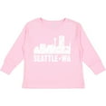 thumbnail image 3 of Inktastic Seattle Skyline Grunge Boys or Girls Long Sleeve Toddler T-Shirt, 3 of 5