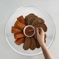 thumbnail image 6 of Pizza Pan With Holes: 16inch Stainless Steel Round Baking Screen Mesh Tray Crisper Cookie Sheet Bakeware for Oven Restaurant Silver, 43.30X43.30X0.50CM, 28X0914HUVU -, 6 of 6