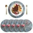 thumbnail image 5 of Ryvnso Valentines Day Heart Print Round Plate Mats Dining Table Placemat Set of 4 for Holiday Decoration, 5 of 7