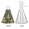 thumbnail image 3 of Yayeee Kitchen Hanging Hand Towels Set of 2 with Loop Bathroom Absorbent Tie Towel, Beige Christmas Gingerbread, 3 of 7