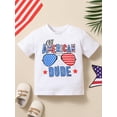 thumbnail image 2 of Bagilaanoe Toddler Boy T-Shirts Printed Short Sleeve Tops Casual Summer Tees 4th of July Kids Clothes 1-6T, 2 of 8