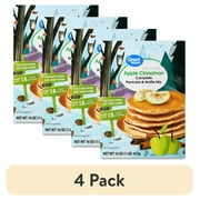 (4 pack) Great Value Apple Cinnamon Pancake & Waffle Mix, 16 oz Box