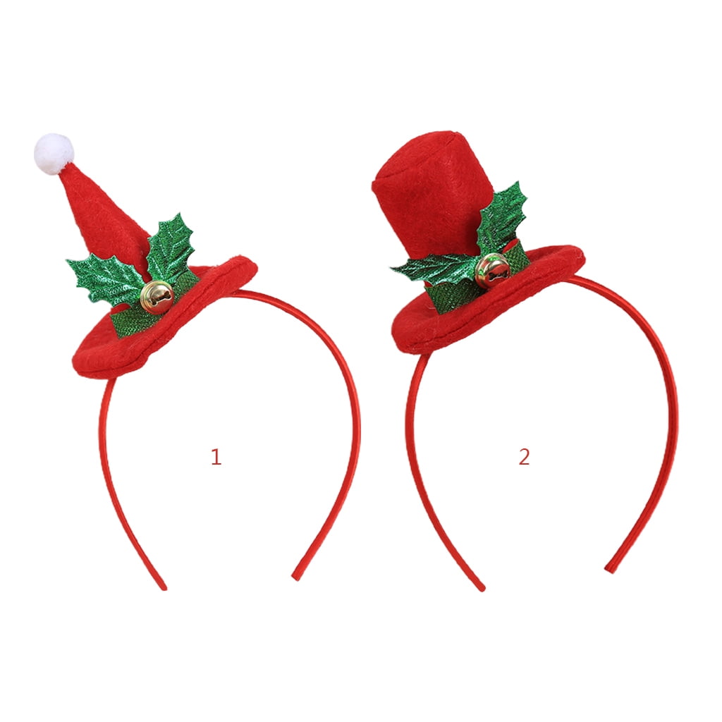Creative Tops Christmas Top Hat Headband Santa Hat Hairband Creative Holiday Photo Props 