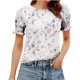 thumbnail image 2 of Xuyuer Short Sleeve Shirts for Women Spring Striped Crew neck Business Casual Tops Loose Work Blouses Women's Tops Summer Shirts Dressy Blouses for Women S-2XL Fashion Outfits 2026, 2 of 6