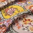 thumbnail image 4 of Lush Decor Bohemian Flower Reversible Oversized Cotton Quilt Tangerine/Lilac 3Pc Set Full/Queen, 4 of 9