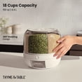 thumbnail image 3 of Thyme & Table 6 Section Rotating Food Storage Dispenser with Removable Drawer, White, 3 of 9