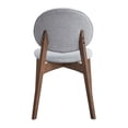 thumbnail image 6 of Set of 4 Linen Side Chair, Upholstered Dining Chairs, High Back Kitchen Chairs for Kitchen Living Room, Armless with Wood Legs (Gray), 6 of 7