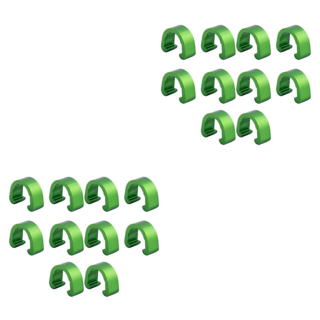Naiovety 10 piezas Cable de bicicleta C Clips Profesional Herramienta simple Accesorio de fijación Conveniente Guía de manguera Abrazaderas Verde 2piezas