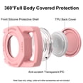 thumbnail image 3 of Rantice Airtag Dog Collar Holder, [1 Pack] Waterproof Airtag Case for Dog Collar, TPU & Silicone Full Body Covered Anti-Lost Apple Air Tag Collar Holder Airtag Case for Pet Collar Backpack, Pink, 3 of 8