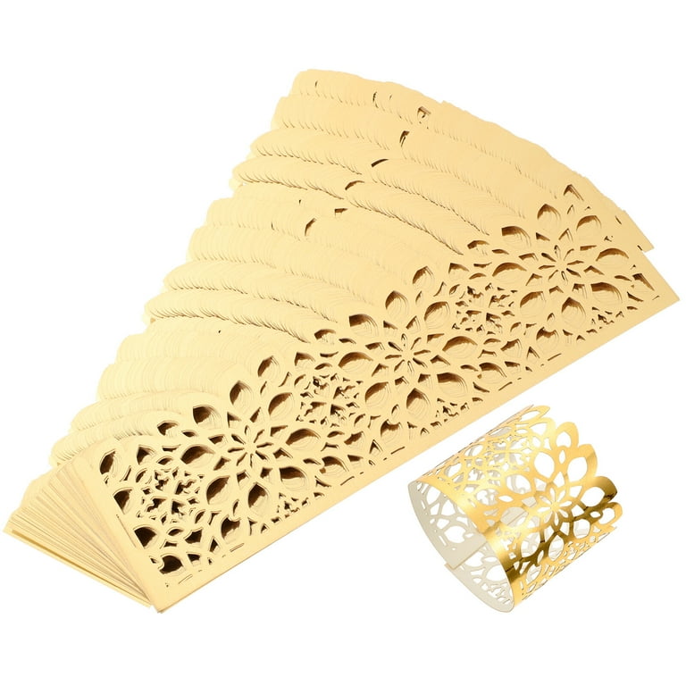 50pcs Paper Napkin Rings Disposable Serviette Ring Serviette Ring