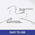 thumbnail image 4 of Extensor de plata esterlina PROSTEEL 2 piezas 4 pulgadas para collar pulsera tobilleras, 4 of 6