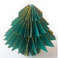 thumbnail image 3 of Árbol de Navidad de papel brillante, Bola de panal, flor, linterna, colgante, adorno, suministros de decoraciones para fiestas, decoración navideña, 3 of 4