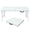 White, variant on 4ft Portable Indoor&Outdoor Table with Gravity Lock,Camping Table with Carrying Handle,Folding Table with Foot Pad for Camping, Picnics, Apartment, White