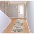 thumbnail image 2 of HomeRoots 512035 8 ft. Ivory Tan & Gray Wool Abstract Hand Tufted Handmade Runner Area Rug, 2 of 5