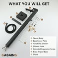 thumbnail image 2 of CASAINC 1-Handle Floor Mount Freestanding Tub Faucet with Handheld Shower in Matte Black, 2 of 11