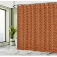 thumbnail image 4 of Ambesonne Abstract Shower Curtain, Wavy Art, 69"Wx75"L, Burgundy Mustard, 4 of 4