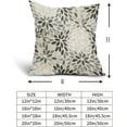 thumbnail image 4 of Brown Dahlia Throw Pillow Covers 18x18 Inch Rustic Geometric Flower Decorative Square Pillow Cases Beige Tan Gray Floral Cushion Covers Farmhouse Home Decor For Sofa Bedroom Couch Outdoor Set of 2, 4 of 6