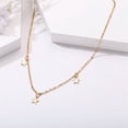 thumbnail image 4 of mtvxesu Necklaces Pendants Collier Pendentif Trois Étoiles Chaîne Clavicule Rétro Collier en Alliage, 4 of 9