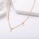thumbnail image 4 of Collar para mujer, joyería para mujer, collar con colgante de tres estrellas, cadena de clavícula, collar de aleación, collar para pareja, 4 of 5