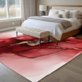 thumbnail image 4 of 6'x9' Area Rugs, Red Marble Indoor Outdoor Area Rug for Living Room Bedroom, Modern Ombre Abstract Ink Painting Art Washable Bathroom Rugs Kitchen Floor Carpet Mats Home Decor Aesthetic, 4 of 8