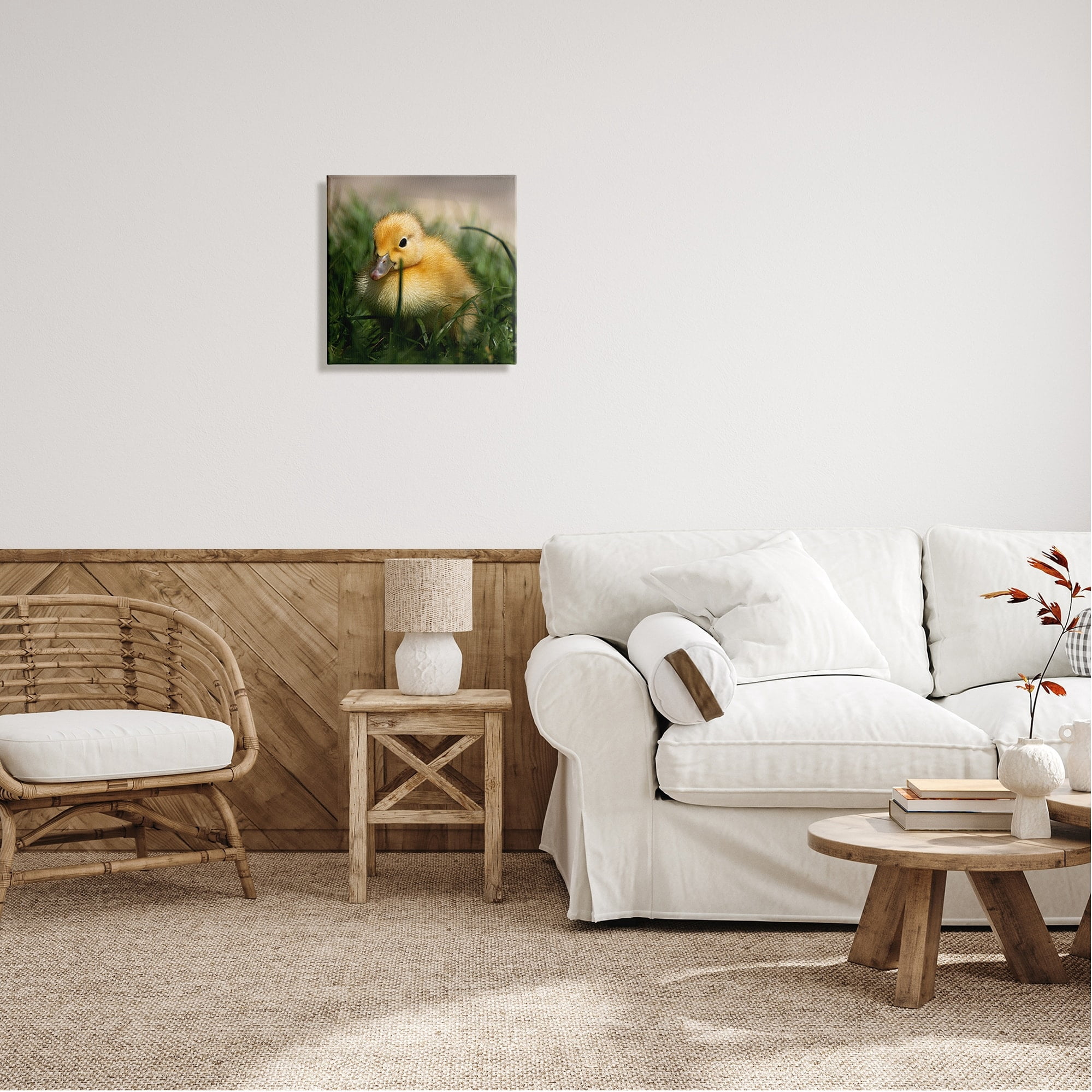 Stupell Industries Baby Duckling in Grass Photography Animals & Insects Photography Gallery Wrapped Canvas Print Wall Art
