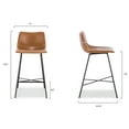 thumbnail image 5 of Poly & Bark Paxton 24” Counter Stool in Tan (Set of 3), 5 of 7