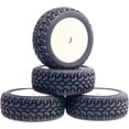 thumbnail image 2 of LINLIN 4 piezas 1:10 RC On Road Rally Car neumáticos de caucho de grano neumáticos de plato duro llantas accesorios piezas compatibles con 1/10 RC Buggy Buggy Run Flat Drift Car Traxxas HSP Tamiya, 2 of 6