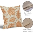thumbnail image 2 of Orange Fall Pillow Covers 18x18 Set of 2 Cream Maple Leaf Print Autumn Colored Harvest Decorative Outdoor Pillowcases Farmhouse Seasonal Throw Cushion Case Decor for Home Couch Sofa Bed, 2 of 6
