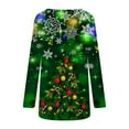 thumbnail image 5 of IROINNID Savings Christmas Tunic Tops for Women Christmas Long Sleeve Crewneck Tops Xmas Tree Printed Pullover,Green, 5 of 5