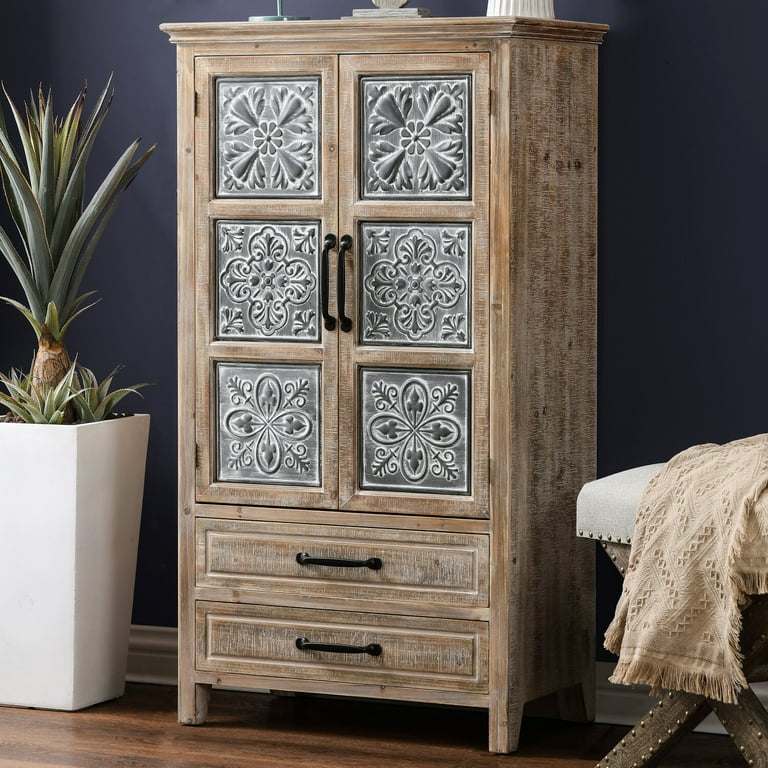 Metal and wood tall cabinet online