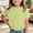 Green, variant on Bnwani Girls Shirts Crew Neck Comfortable Shirt Summer Breathable Tops Red Sizes 1-13