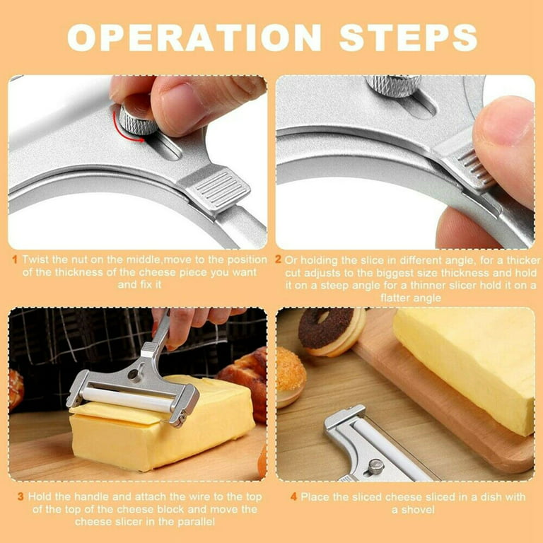 Cheese Cutter Slicing Tool Stainless Steel Cheese Slicer Multi-functional Cutter  Butter Cutter Kitchen Gadgets for Block Cheese - AliExpress