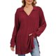 thumbnail image 3 of Sudadera con capucha extragrande,Camisa informal de manga larga con cuello vuelto para mujer, de invierno, lisa, de tejido elástico suave, corte regular para uso diario, sopatenor, 3 of 8