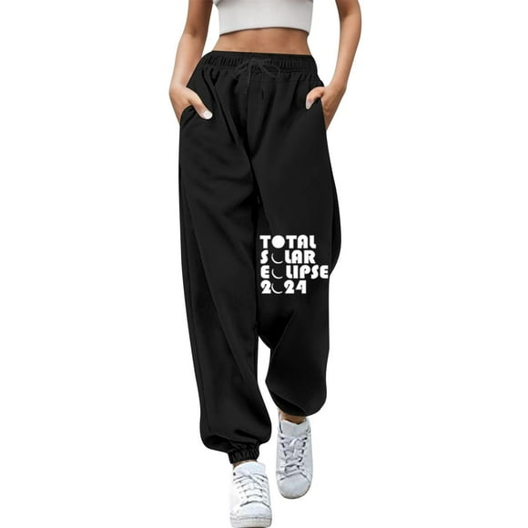 Womens Slacks Fashion Printed Pants Lace Up Elastic Waist Small Foot Sweatpants Sports Trousers Cargo Pants Women Purple M