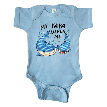 

Inktastic My Yaya Loves Me- whale shark Gift Baby Boy or Baby Girl Bodysuit