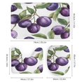 thumbnail image 3 of Watercolor Purple Plums Shower Curtain 4 Piece Set Bathroom Sets with Curtain Rug Toilet Cover And U Shaped Mat Vintage Purple Plum Art Print Waterproof Shower Curtain for Bathtub Decor, 3 of 8