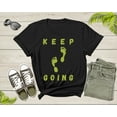 thumbnail image 2 of Cool Keep Going Motivational Quote Meme Walking Footprints T-Shirt Motivation Gift for Men Women Kids Boys Girls Footprint Steps Tshirt, 2 of 7