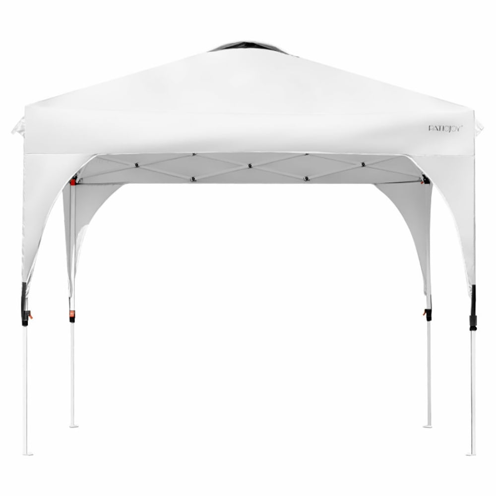 Aimee Lii 8 x 8 Feet Outdoor Pop Up Tent Canopy Camping Sun Shelter with Roller Bag, Backyard Canopy Gazebo, White