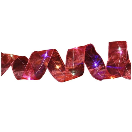 

shpwfbe ornaments commemorative coins christmas ribbon fairy lights christmas led lights double ribbon string lights christmas tree decoration glowing ribbon pendant wall decor christmas