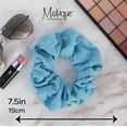 thumbnail image 5 of Motique Accessories Jumbo Cotton Scrunchie Hair Tie - Light Blue, 5 of 5