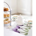 thumbnail image 4 of Purple Tulip Kitchen Dish Towels for Drying Dishes Set of 3, Aesthetic&nbsp;Pastoral Flower Floral Spring Waffle Weave Microfiber Hand Tea Bathroom Towels Quick Dry & Absorbent Towel 12x12, 4 of 7