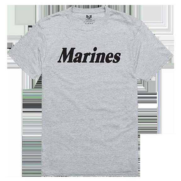 Marines Relaxed Graphic Tee - Heather Grey - Large