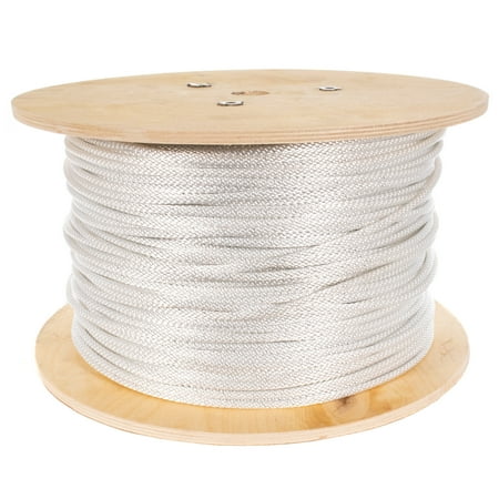 

Golberg Braided Nylon Rope with Galvanized Wire Core - High Tensile Strength Cable Halyard for Flagpoles - 3/16 Inch x 1000 Feet