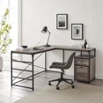 thumbnail image 4 of Bureau d'Ordinateur en Forme de L avec Rangement en Lavis Gris, 4 of 8