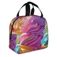 thumbnail image 2 of Fotbe Rainbow Melting Ice Cream Bolsa Térmica con Estampado y Forro de Aluminio Grueso Bolsa de Almuerzo con Bolsillo Frontal para Hombres y Mujeres, Ideal para Trabajo, Escuela, 2 of 8