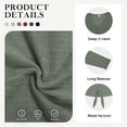 thumbnail image 5 of Asklazy Women's Ribbed Knit V-Neck Tie Front Long Sleeve Slim Fit Casual Tunic Tops,US Size,Green,L, 5 of 9