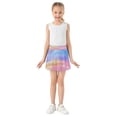 thumbnail image 3 of Girls' Skorts Elastic Waist Skorts with Inner Shorts Athletic Workout Shorts Skirts Tie-dye Clouds Pattern Small, 3 of 9