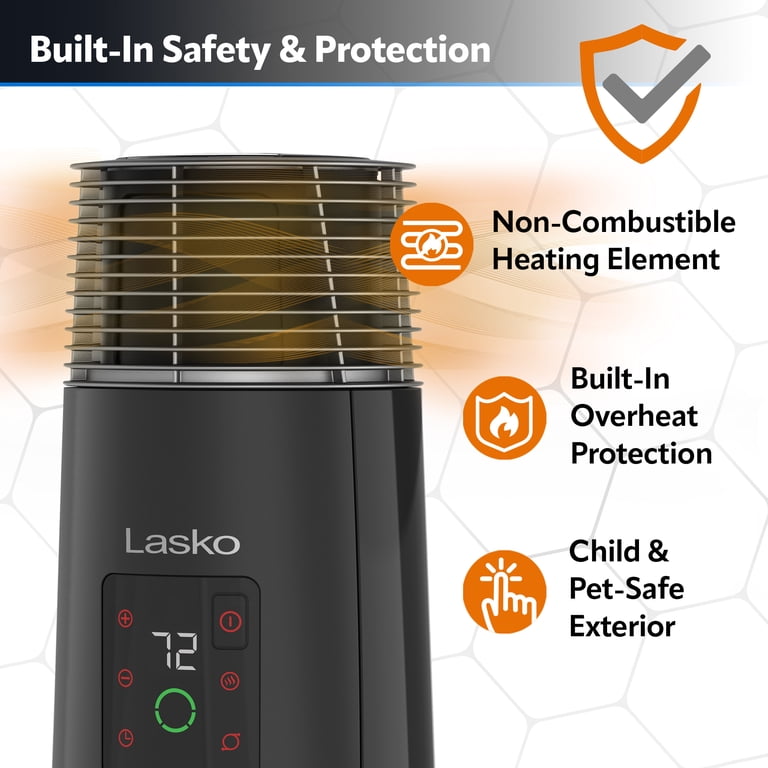 Lasko Full Circle Oscillating Warmth Ceramic Tower Space Heater, CT24362,  Black - Walmart.com