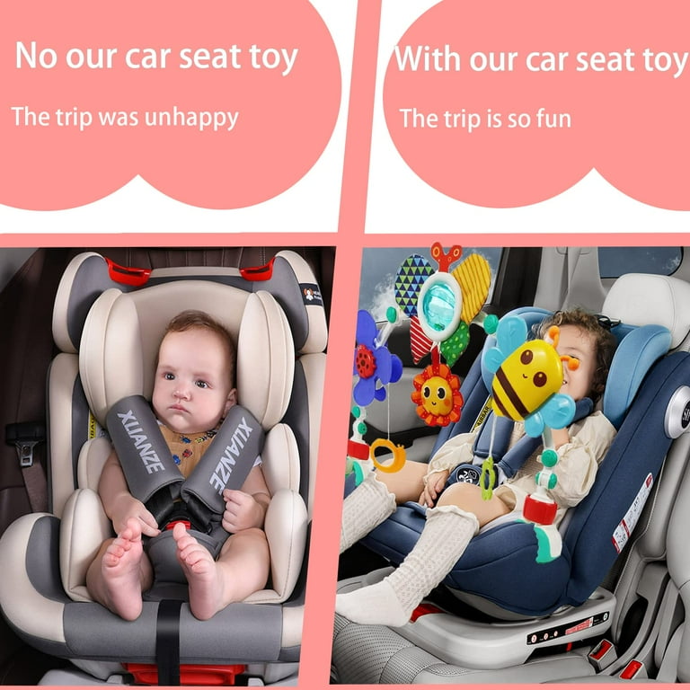 Baby Stroller Arch Toy Infant Car Seat Toys Adjustable Mobile Activity Arch with Play Accessories Sensory Travel Crib Bouncer Bassinet Toys for
