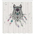 thumbnail image 3 of Ambesonne Tribal Shower Curtain, Inspirational Wild Free, 69"Wx75"L, Pale Grey Pink Teal, 3 of 3